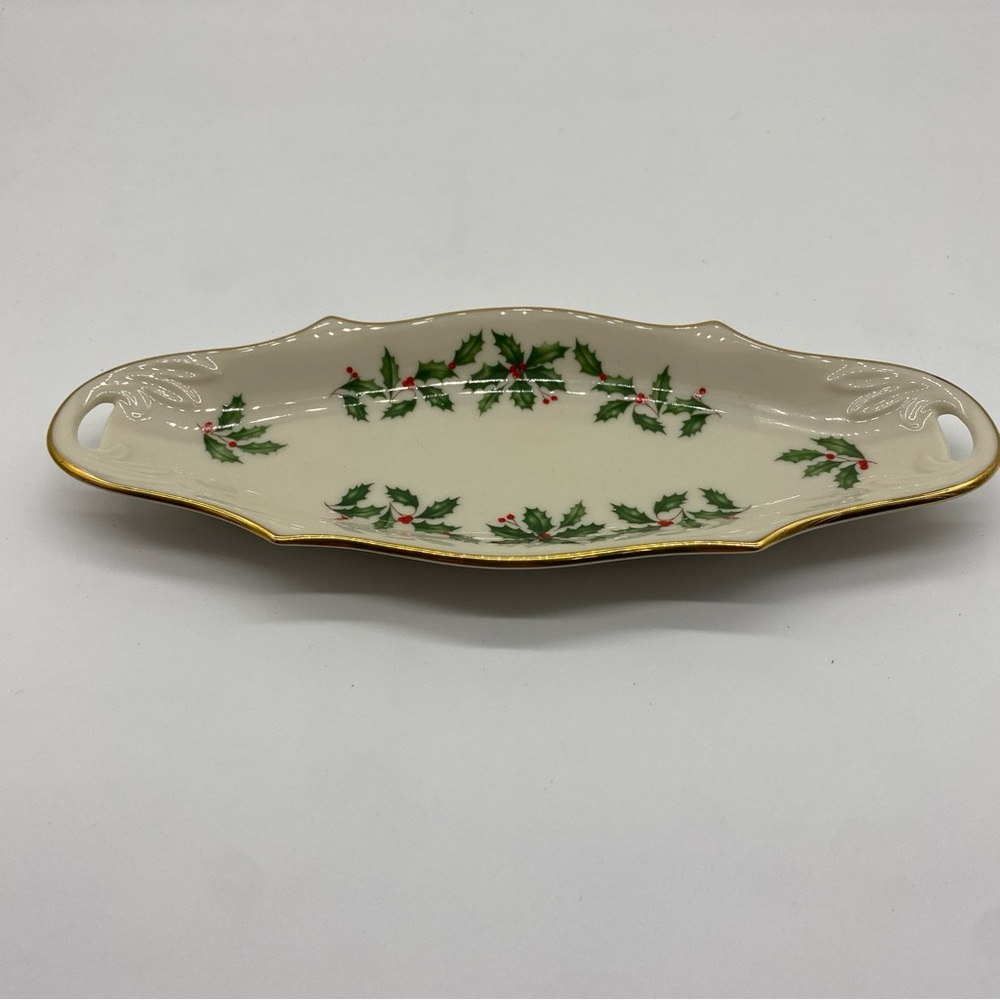 Lenox Holiday Glass Tray